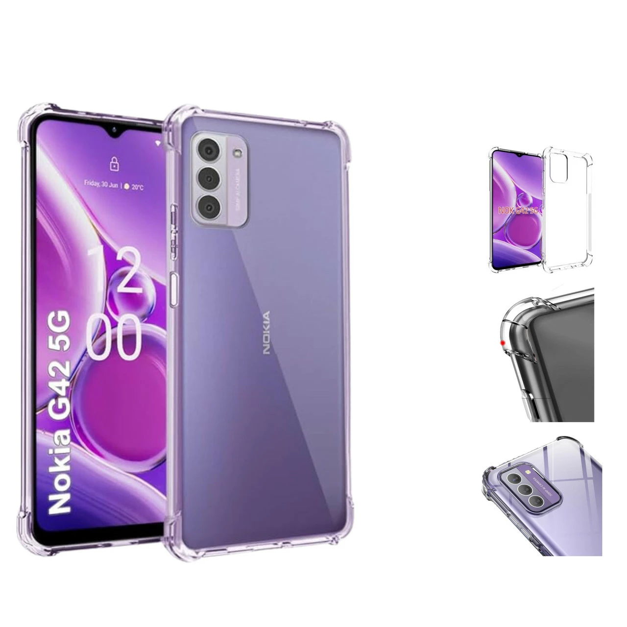 Nokia G42 5G Clear Mobile Phone Case Shockproof Cover Bumper 1 Nokia G42 5G Clear Mobile Phone Case Shockproof Cover Bumper