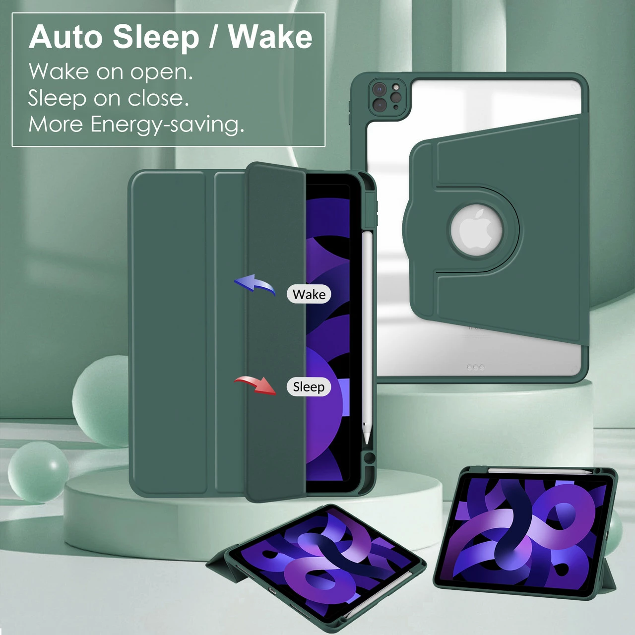 IPad Pro 11" (2022) 4th Gen 360 Rotate Case Cover Pencil Holder Apple 8 IPad Pro 11" (2022) 4th Gen 360 Rotate Case Cover Pencil Holder Apple - Image 8