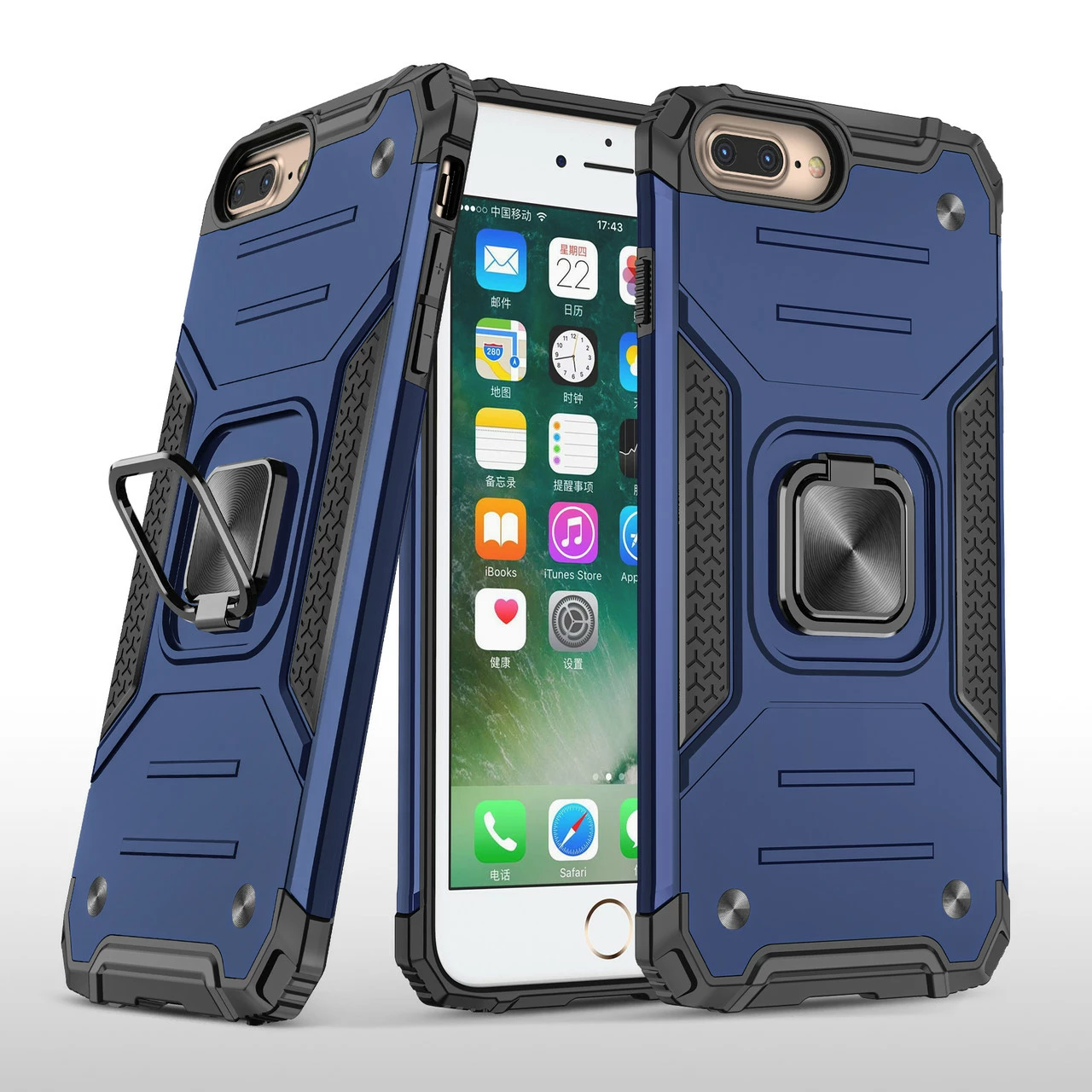 Shockproof IPhone 7+ 8+ Plus Heavy Duty Case Cover Tough Apple Ring 1 Shockproof IPhone 7+ 8+ Plus Heavy Duty Case Cover Tough Apple Ring