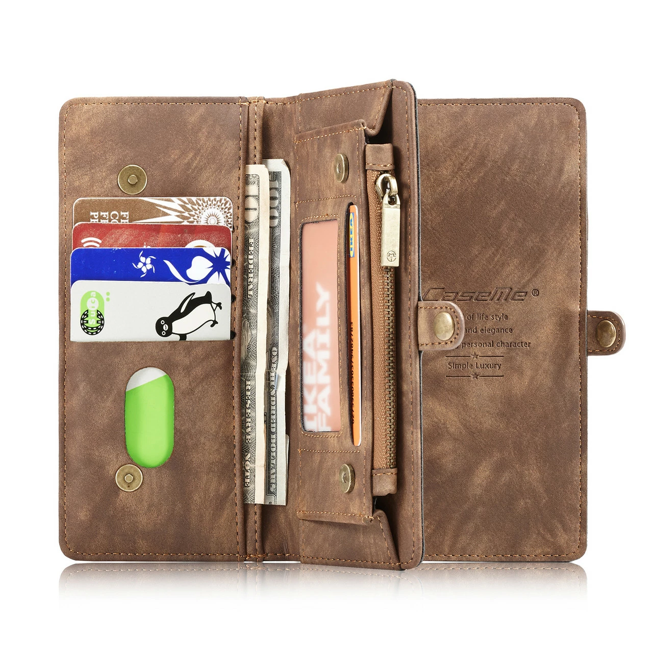 CaseMe 2-in-1 Samsung Galaxy S10e Detachable Case Leather Wallet Cover 11 CaseMe 2-in-1 Samsung Galaxy S10e Detachable Case Leather Wallet Cover - Image 11