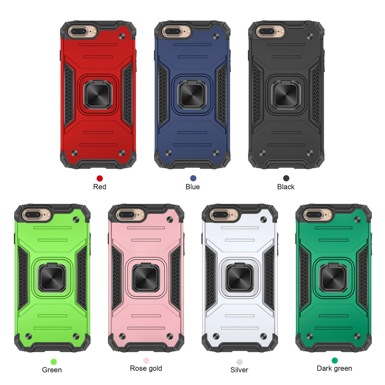 Shockproof IPhone 7+ 8+ Plus Heavy Duty Case Cover Tough Apple Ring 9 Shockproof IPhone 7+ 8+ Plus Heavy Duty Case Cover Tough Apple Ring - Image 9