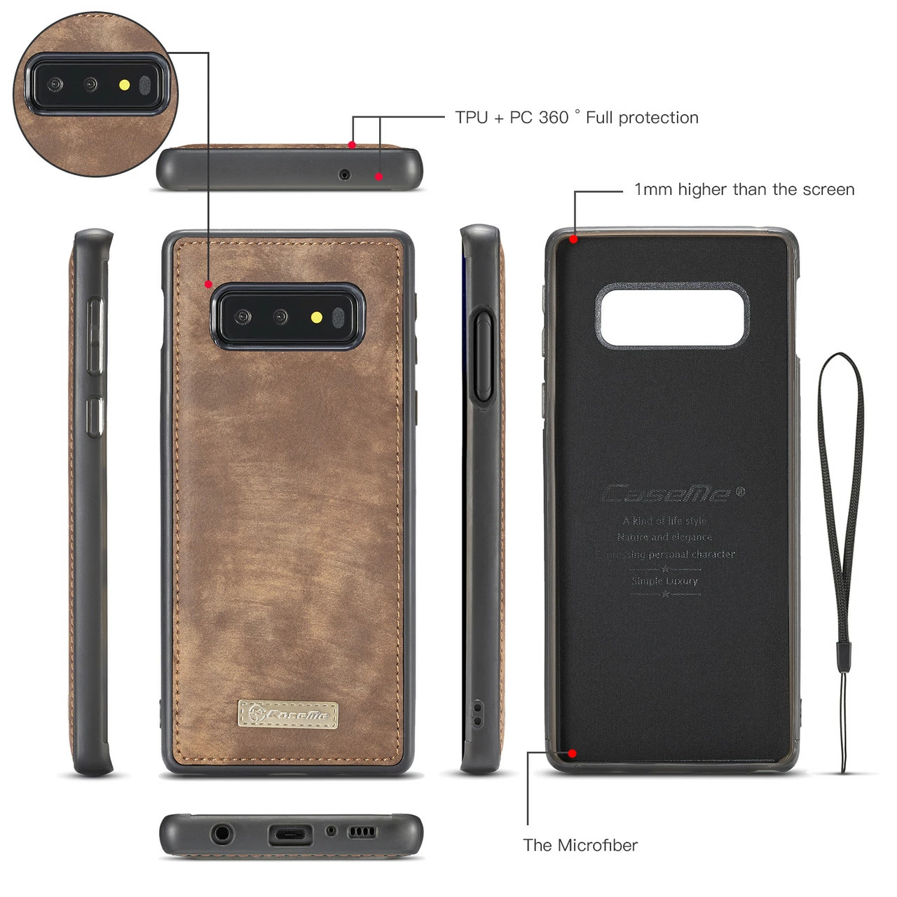 CaseMe 2-in-1 Samsung Galaxy S10e Detachable Case Leather Wallet Cover 9 CaseMe 2-in-1 Samsung Galaxy S10e Detachable Case Leather Wallet Cover - Image 9