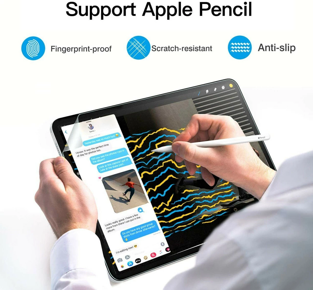 Paperfeel IPad Air 3 10.9" 3rd Gen Screen Protector Draw Like On Paper 3 Paperfeel IPad Air 3 10.9" 3rd Gen Screen Protector Draw Like On Paper - Image 3