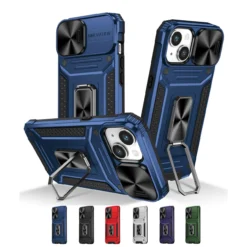 Shockproof IPhone 13 Heavy Duty Case Lens Cover Apple Ring Holder