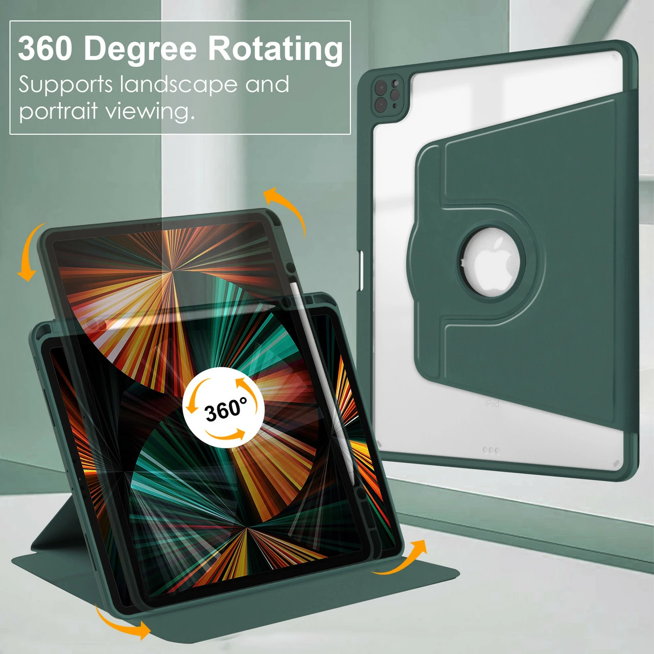 IPad Pro 12.9 (2020) 4th Gen 360 Rotate Case Cover Pencil Holder Apple 9 IPad Pro 12.9 (2020) 4th Gen 360 Rotate Case Cover Pencil Holder Apple - Image 9