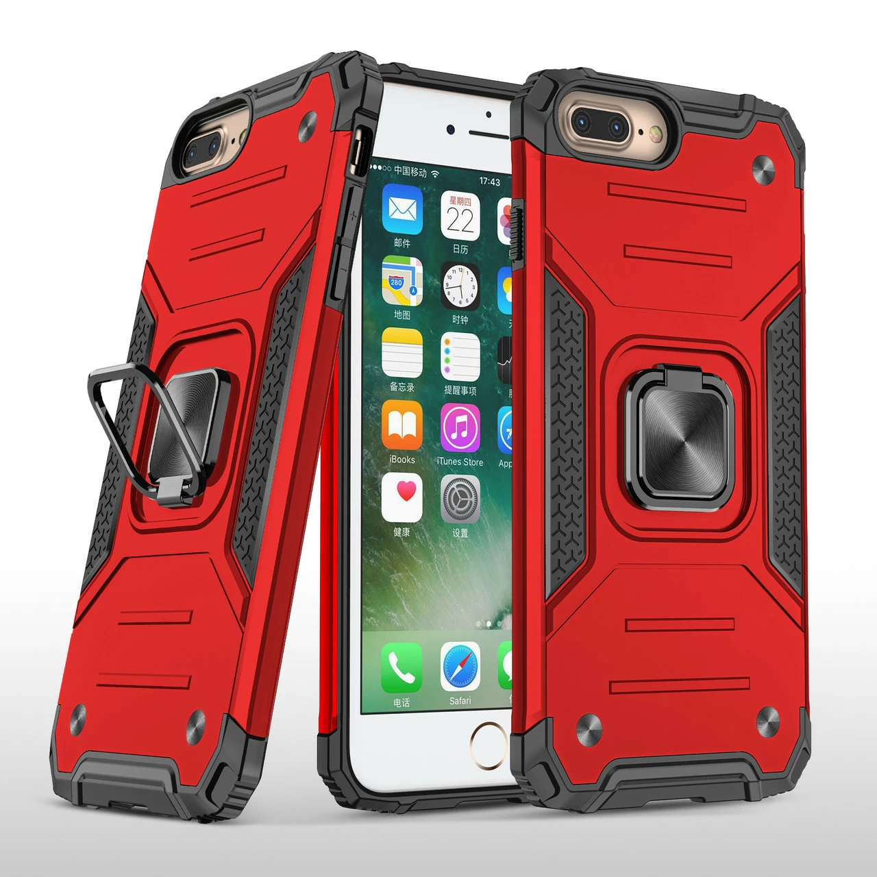 Shockproof IPhone 7+ 8+ Plus Heavy Duty Case Cover Tough Apple Ring 4 Shockproof IPhone 7+ 8+ Plus Heavy Duty Case Cover Tough Apple Ring - Image 4