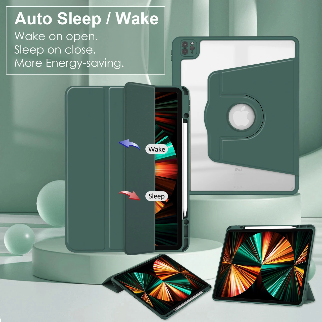 IPad Pro 12.9 (2020) 4th Gen 360 Rotate Case Cover Pencil Holder Apple 8 IPad Pro 12.9 (2020) 4th Gen 360 Rotate Case Cover Pencil Holder Apple - Image 8