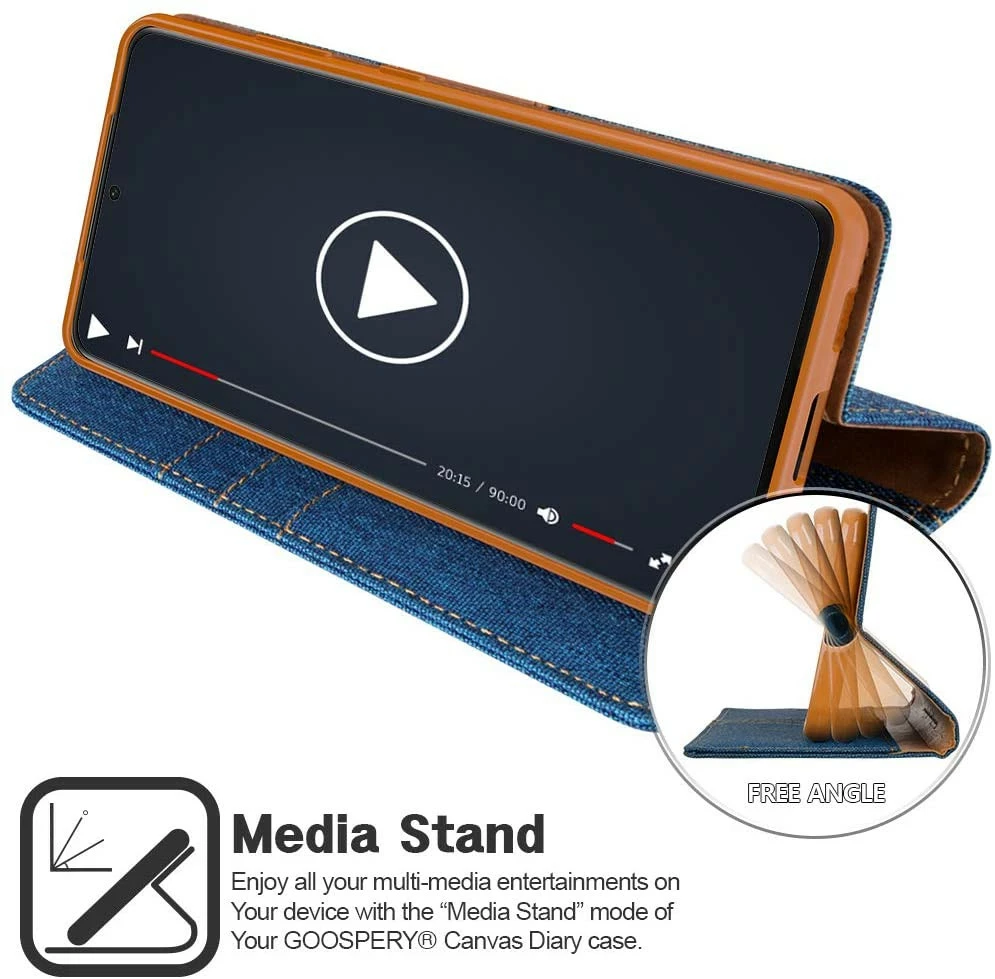 Goospery IPhone 12 Canvas Fabric Flip Wallet Case Cover Apple IPhone12 13 Goospery IPhone 12 Canvas Fabric Flip Wallet Case Cover Apple IPhone12 - Image 13