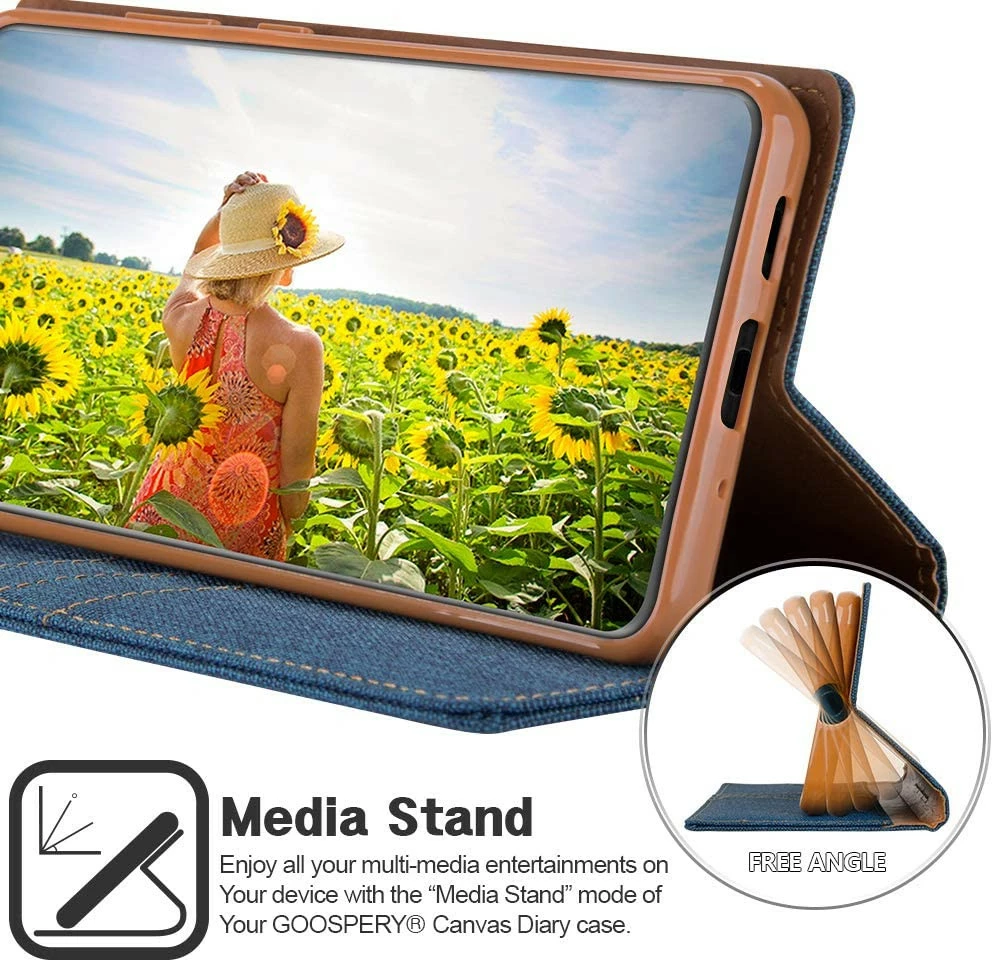 Goospery Samsung Galaxy S10 Canvas Fabric Flip Wallet Case Cover G973 13 Goospery Samsung Galaxy S10 Canvas Fabric Flip Wallet Case Cover G973 - Image 13