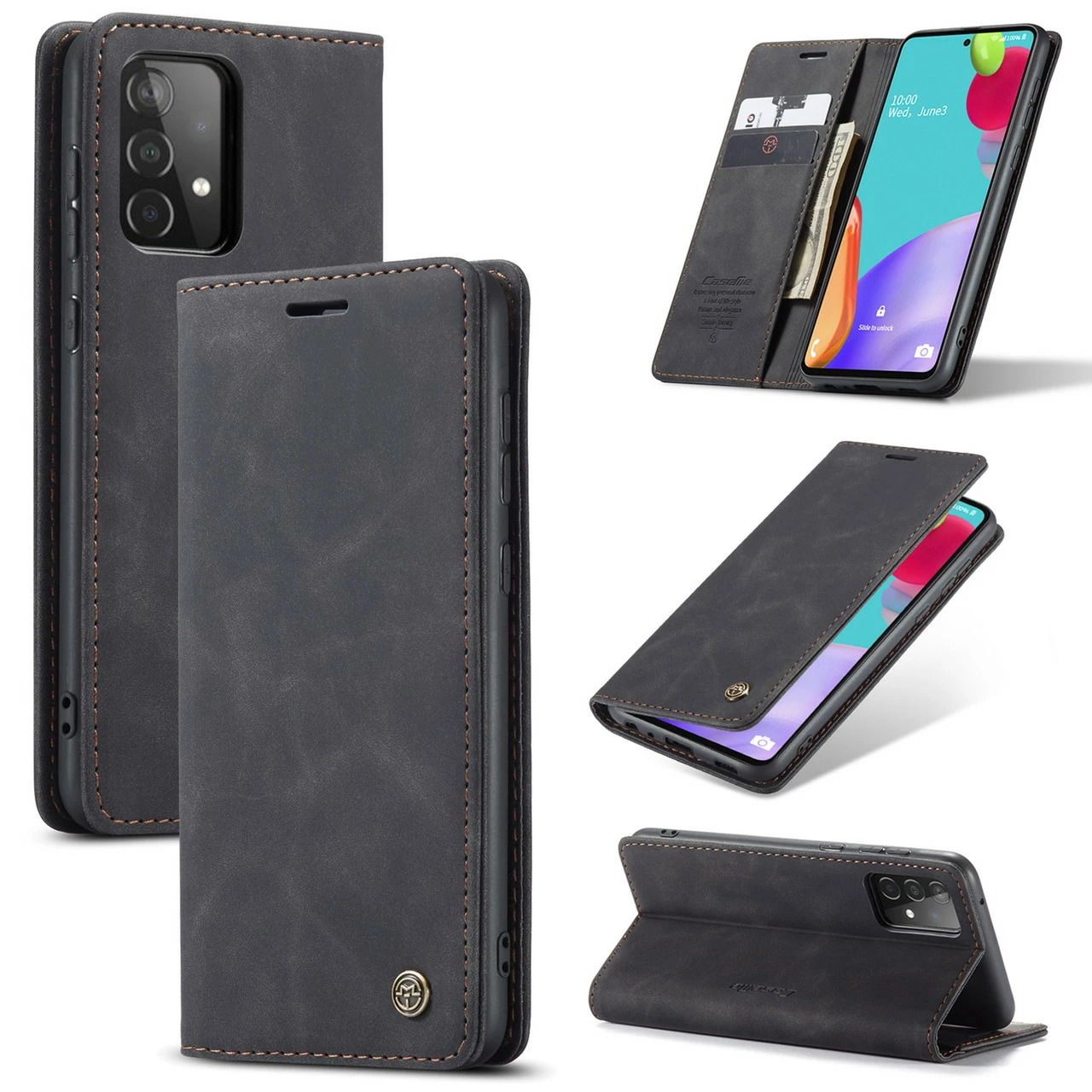 CaseMe Samsung Galaxy A05S Classic PU Leather Case Cover A057F A057 3 CaseMe Samsung Galaxy A05S Classic PU Leather Case Cover A057F A057 - Image 3