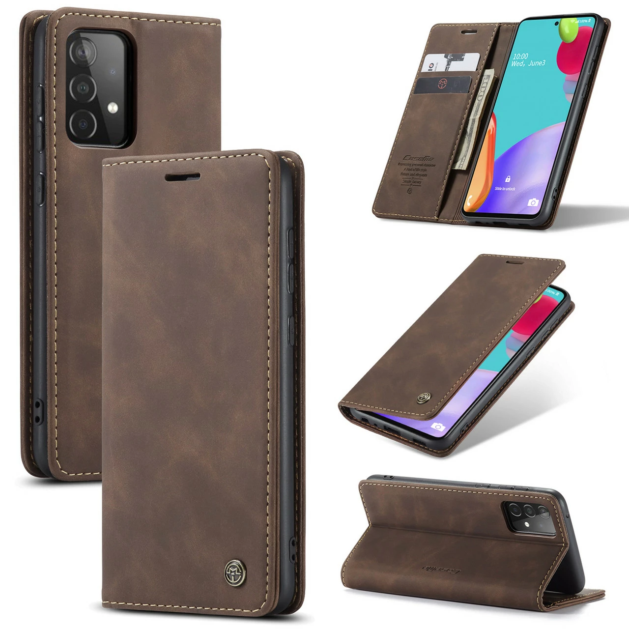 CaseMe Samsung Galaxy A05S Classic PU Leather Case Cover A057F A057 5 CaseMe Samsung Galaxy A05S Classic PU Leather Case Cover A057F A057 - Image 5