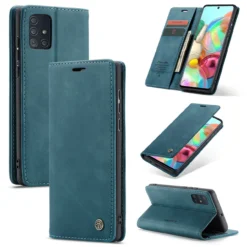 CaseMe Samsung Galaxy A71 4G Classic Leather Folio Case Cover A715