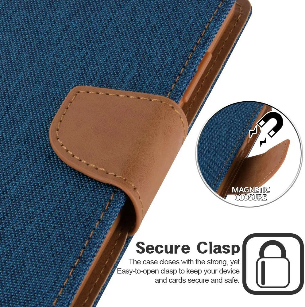Goospery Samsung Galaxy S10 Canvas Fabric Flip Wallet Case Cover G973 12 Goospery Samsung Galaxy S10 Canvas Fabric Flip Wallet Case Cover G973 - Image 12
