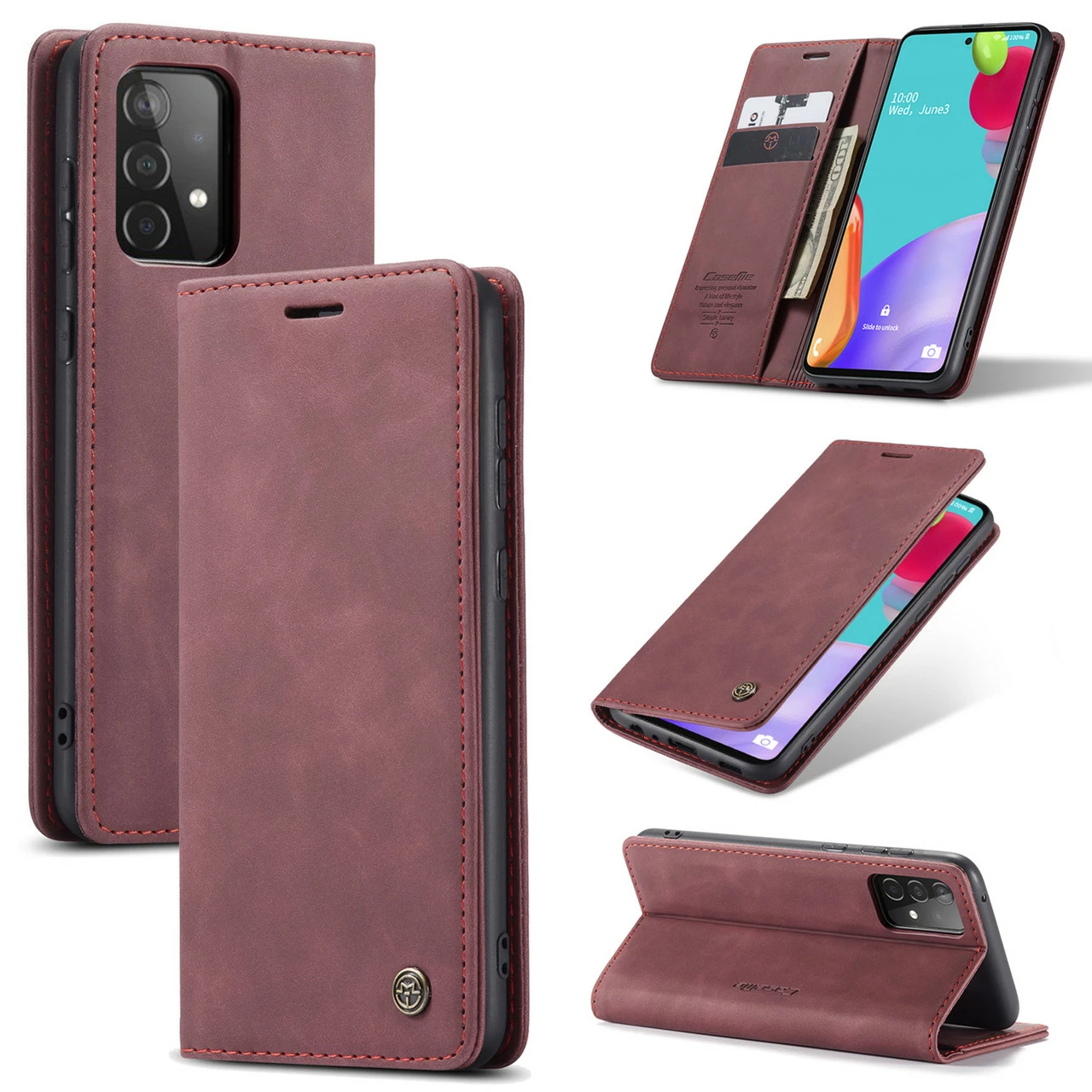 CaseMe Samsung Galaxy A05S Classic PU Leather Case Cover A057F A057 4 CaseMe Samsung Galaxy A05S Classic PU Leather Case Cover A057F A057 - Image 4