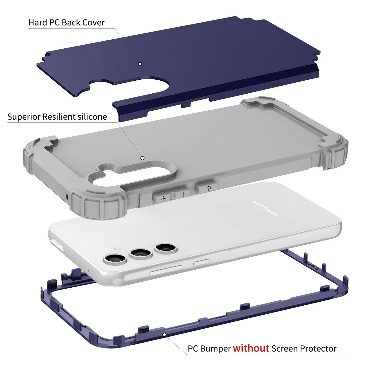 Impact Samsung Galaxy A54 5G Shockproof 3in1 Rugged Case Cover A546 10 Impact Samsung Galaxy A54 5G Shockproof 3in1 Rugged Case Cover A546 - Image 10