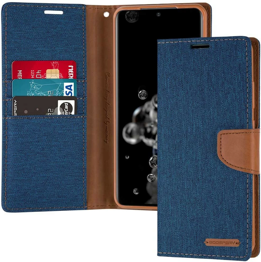 Goospery Samsung Galaxy S10 Canvas Fabric Flip Wallet Case Cover G973 4 Goospery Samsung Galaxy S10 Canvas Fabric Flip Wallet Case Cover G973 - Image 4